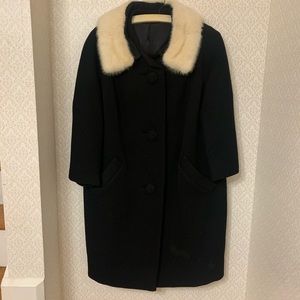 Vintage rabbit trimmed black dress code